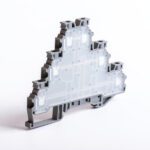 MRK 2,5-3KK; Клеммник 3-х ярусный  2,5мм.кв. с внутр.перемычкой. (серый)