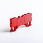 OPK 2,5E; Клеммник пруж.быстрозажимной (Push in), 3-х выводной, 2,5мм.кв., (красный)(1267)